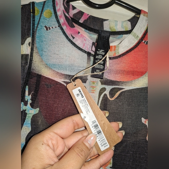 2. NWT SKIMS SUMMER MESH HIGH NECK LONG DRESS IN ORCHID CABINET - Picture 7 of 8